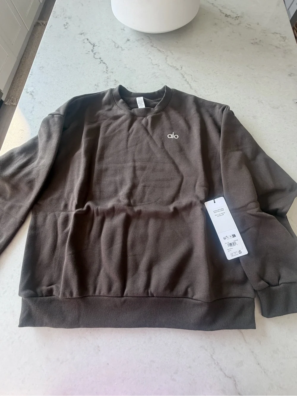 ALO Yoga Women's Crewneck Sweatshirt ESPRESSO! New! S